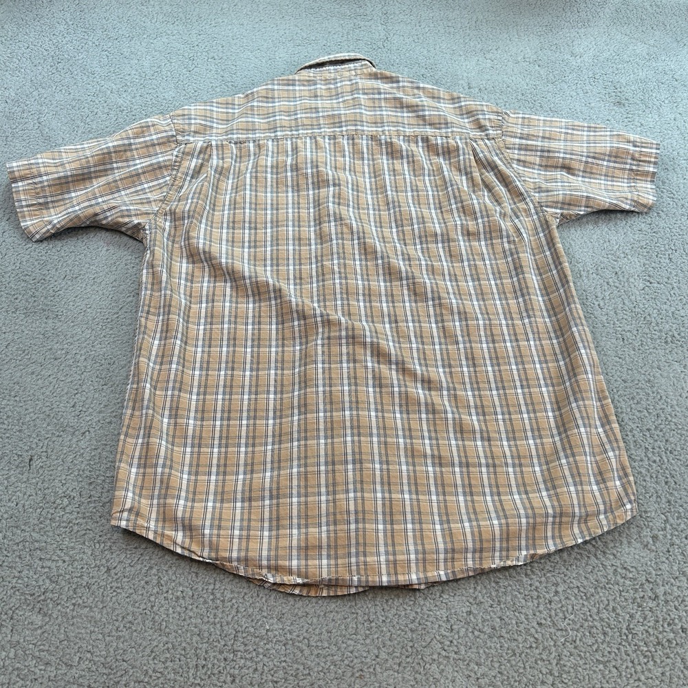 Wrangler Shirt Mens Medium Measures 44x30 Multicolor Cool River Cotton - Picture 13 of 13